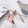 Anti-reflective Hyperopia Glasses Fashion Metal Large Frame Reading Glasses Women High Definition Anti-blue Presbyopia Eyewear 3