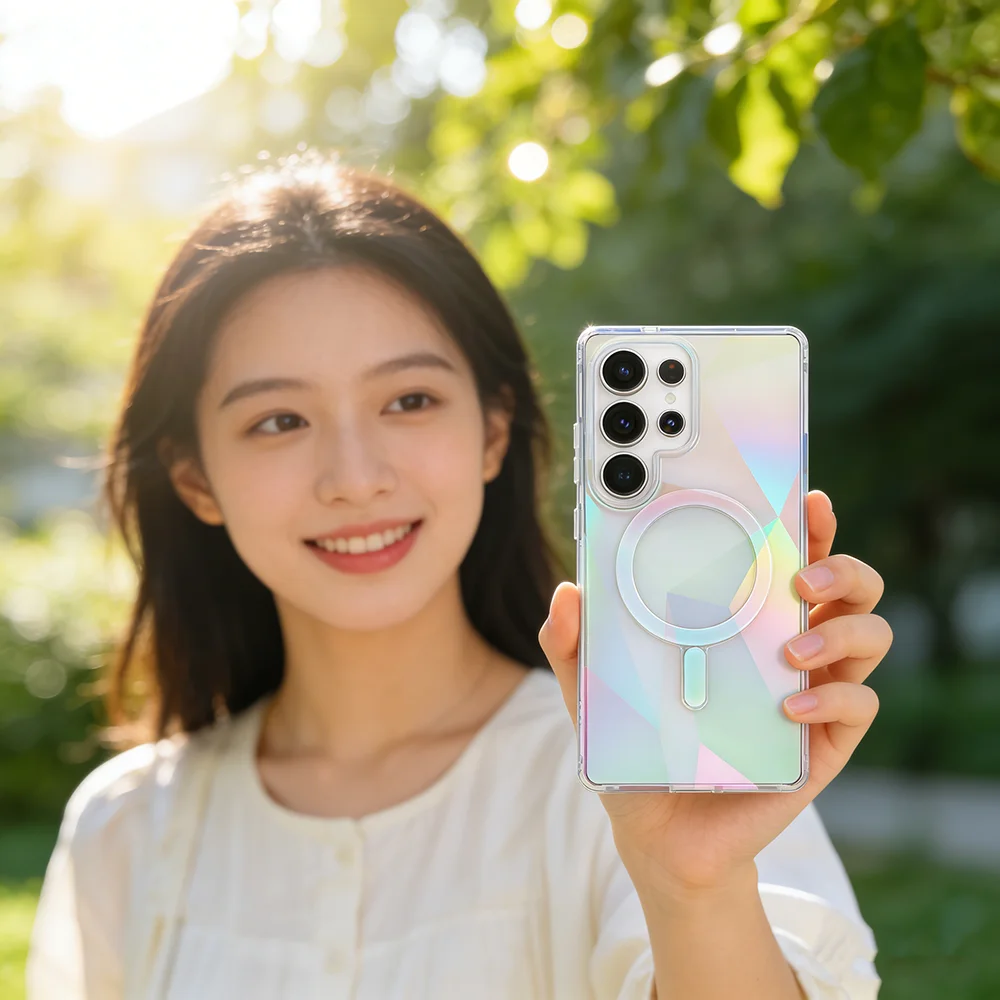 Luxury Magnetic Plating Gradient Phone Case - Transparent and Anti-Scratch Cover