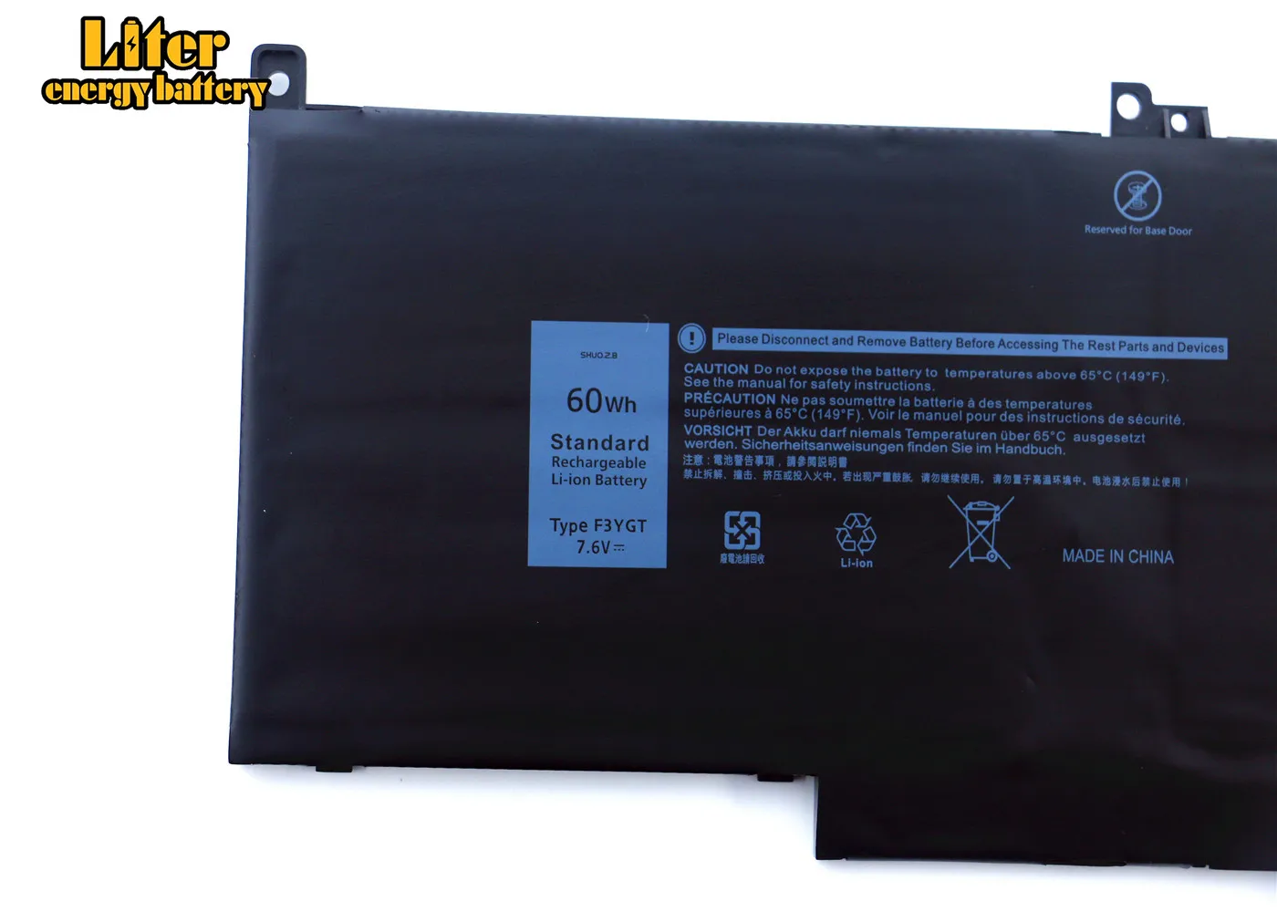 Bateria do Portátil para Latitude F3ygt 12 7000 E7280 E7290 E7380 E7390 E7480 E7490 F3ygt 2x39g 7.6v 60wh - Imagem 6