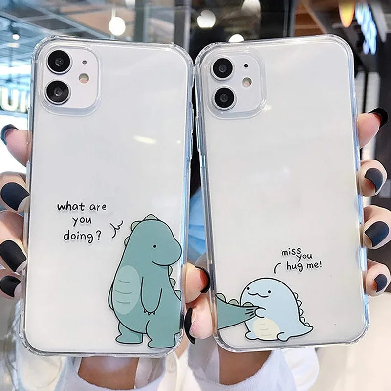 2er-Pack Handyhüllen Für IPhone 14 Pro 6,1 Zoll – Niedliche Dino-Herz-Muster, Stoßfest & Schlank
