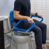 GentleBoost Uplift Raised Toilet Seat with Handles, Padded Bedside Commode Chair for Toilet Elderly,Handicap Assistance Products 4