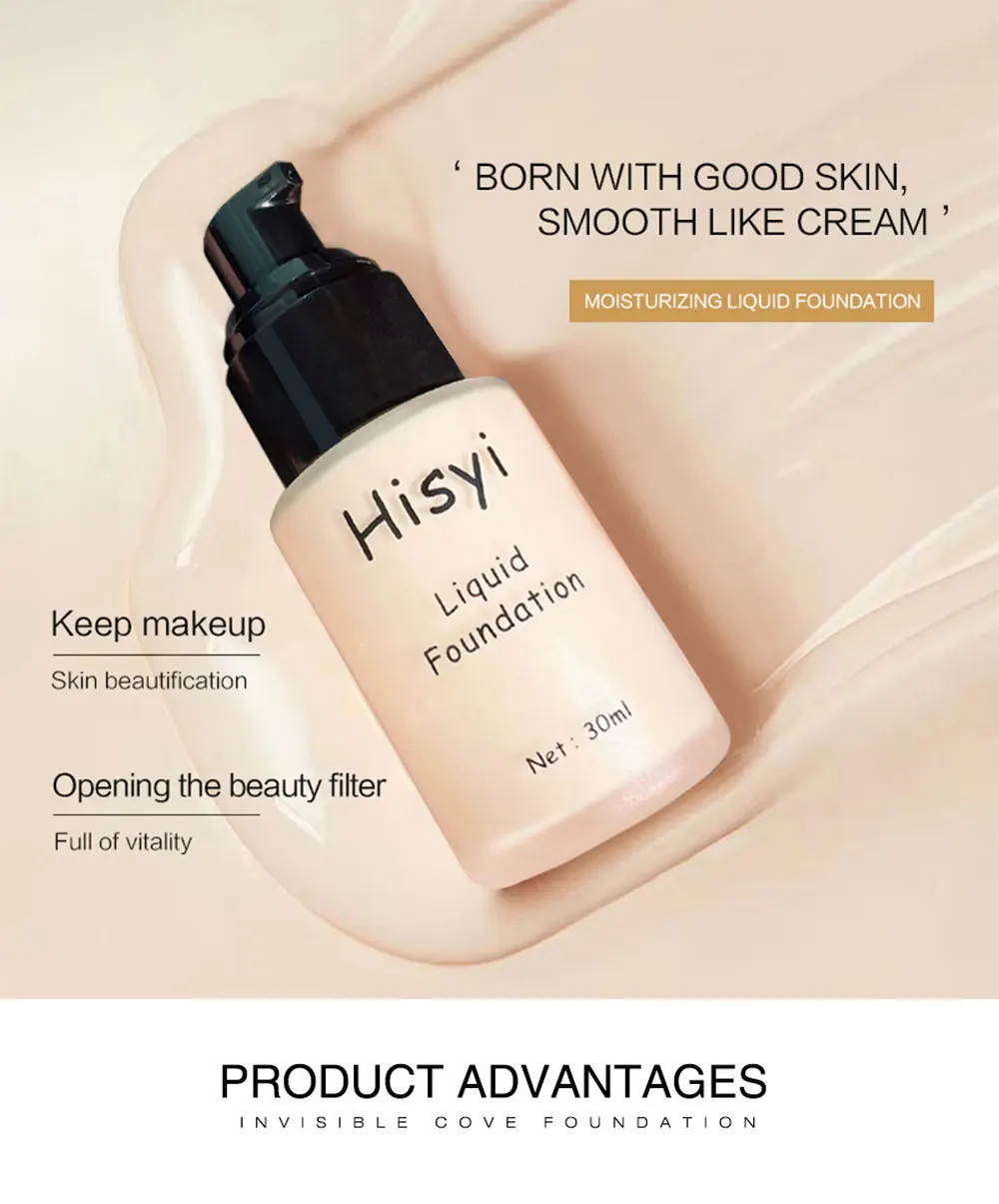 Description Picture 2 of itemHISYI liquid foundation moisturizing and light makeup holding cream BB cream brightens base air cushion isolation cream