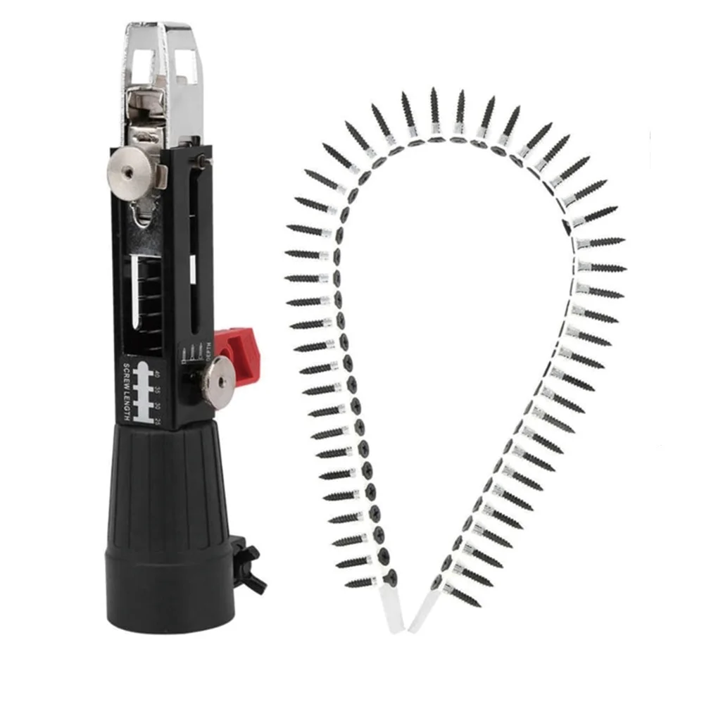 Automatic Chain Nail Gun Adapter Nozzle Screw Gun for Electric Drill Cordless Power Drill  Self-tapping chain with screws Tools 3