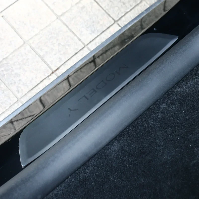 Rear Door Sill Protect Cover Anti Kick Pad Inner & Outer Door Sill Guard Scuff Plate Welcome Pedal Seat Strip for Tesla Model Y door sill pads door sill guards