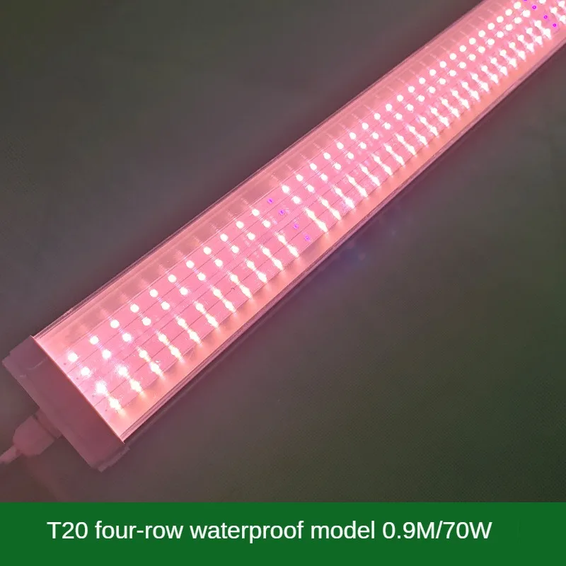 Lámpara LED de espectro completo T20 para el crecimiento de plantas, resistente al agua, cuatro filas, color suculento, relleno de plántulas de flores UV, terapia de luz en tubo