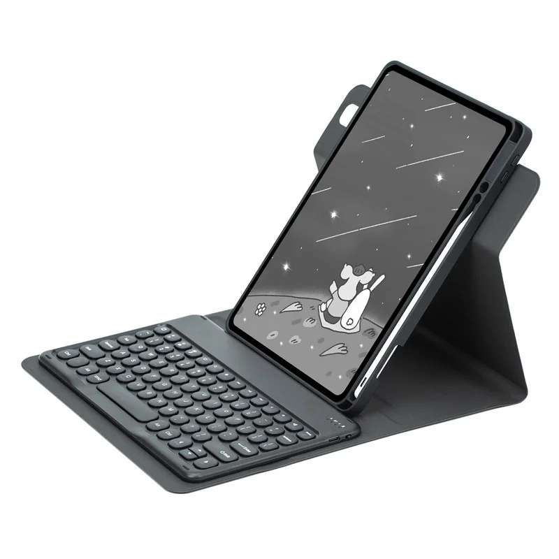 360° Rotating Tablet Keyboard Case with Pencil Holder and Multi-Language Keyboard