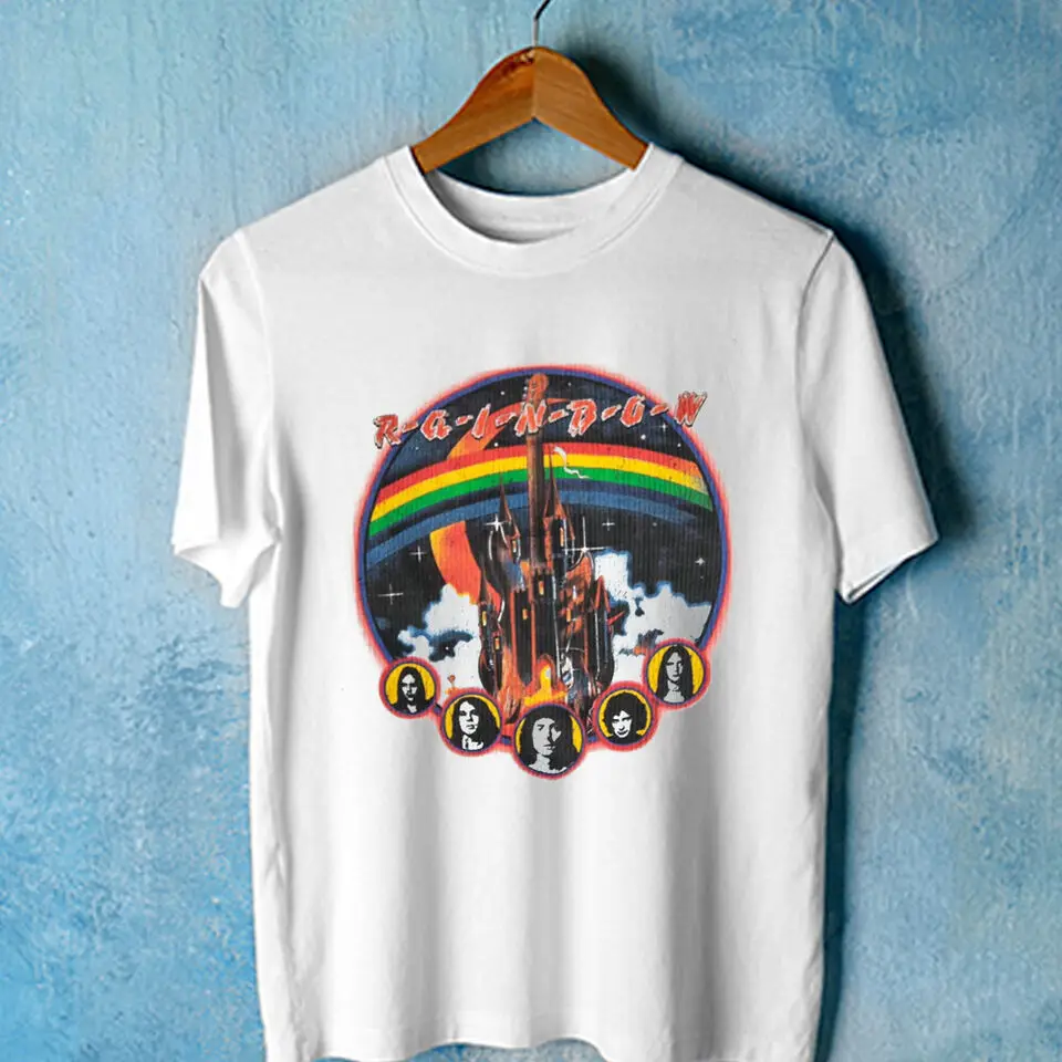 Hot Rainbow Ritchie Blackmore Rainbow Album Hot Black S-234Xl Shirt Thaeb1217
