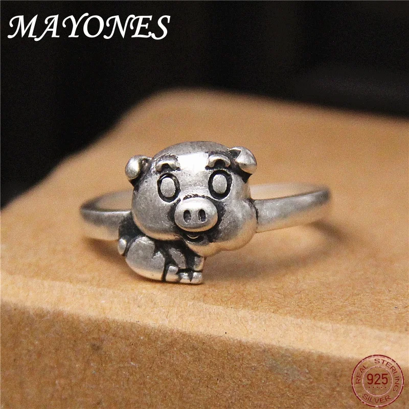 

Женское кольцо MAYONES из чистого серебра S925 пробы, новое милое 3D украшение из тайского серебра, бесплатная доставка