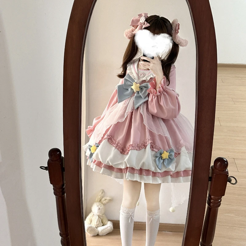 Lolita Dress Harajuku Kawaii Lolita Sailor Dress - Cute Japanese Style Mini  Dress, Cotton Kawaii Dress