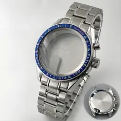 Moon Metal Chronograph Case with Sealed Back and Bezel - Elegant Business Watch (A6)