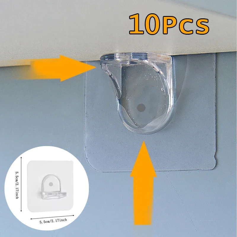10pcs Adhesive Shelf Support Pegs Shelf Support Adhesive Pegs Closet Cabinet Clips Wall Hangers Strong Holders