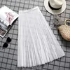 Transparent Sexy Lace Mesh Skirt Elastic High Waist Black White Tulle  Mini Skirts Womens Skirt  Korean Fashion 4
