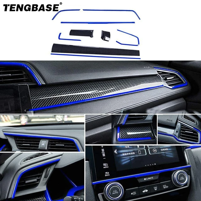 Car Dashboard Cover Trim Sticker Carbon Fiber Styling Auto Interior Parts  for Honda Civic 10th Gen 2016 2017 2018 2019 2020 2021 - AliExpress