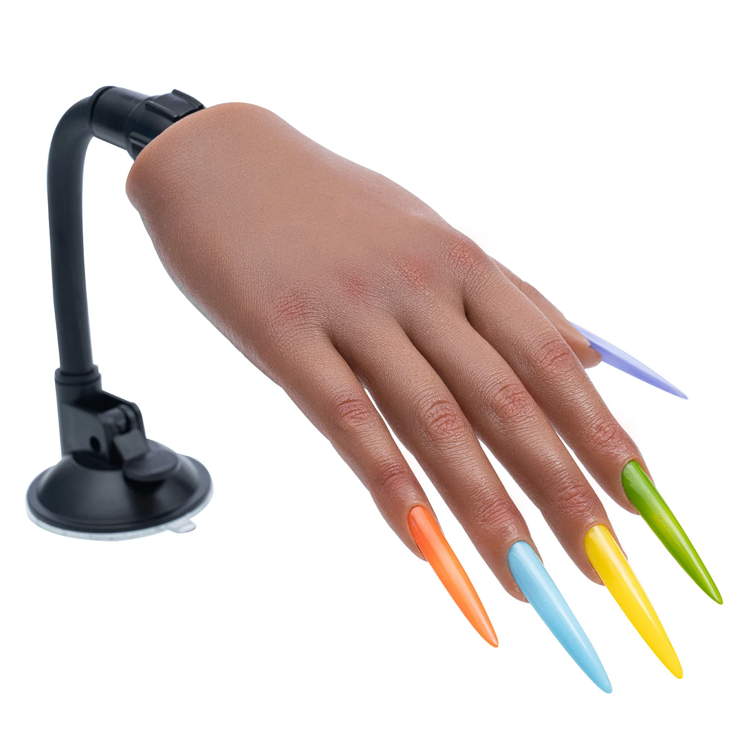 Silicone Hand Model 3D Adult Fake Hand Manicure Display Moveable Nails Art  | eBay