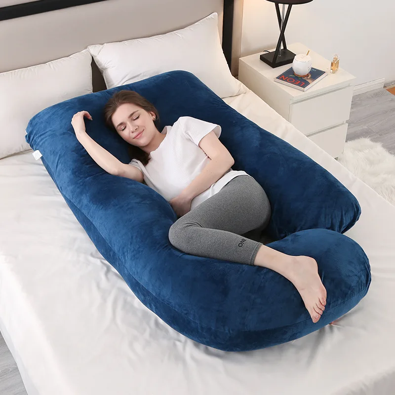 Pregnant Women Pillow Full Surround Sleeping Pillows U/J Type Body Support For Back Belly Hip Leg Relax Cushions Soft Cushions