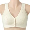 Nursing Bra Soft Cotton Without Steel Ring Maternity Middle-Aged And Elderly Front Button Bra Vest Type Front Button Bra 3
