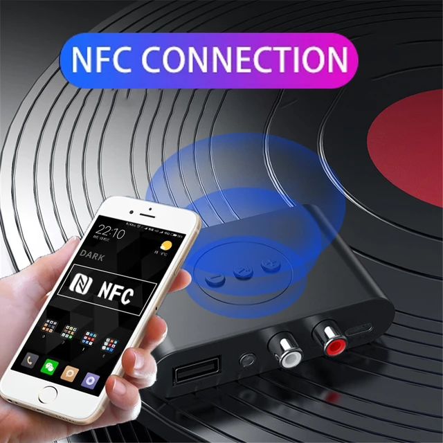 Wireless Audio Receiver Bluetooth 5.2 NFC Audio Adapter U Disk RCA 3.5mm  AUX Jack Stereo