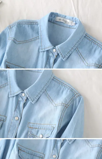 Camisa Jeans Curta Feminina para Um Visual Elegante e Refinado 5 camisa jeans curta feminina para um visual elegante e refinado