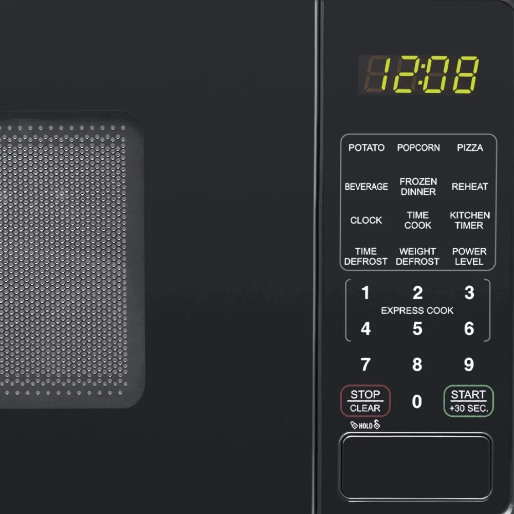 0.7 cu. ft. Countertop Microwave Oven, 700 Watts, Black, New, LED Display, Kitchen Timer, Household Tabletop Microwave Oven 4