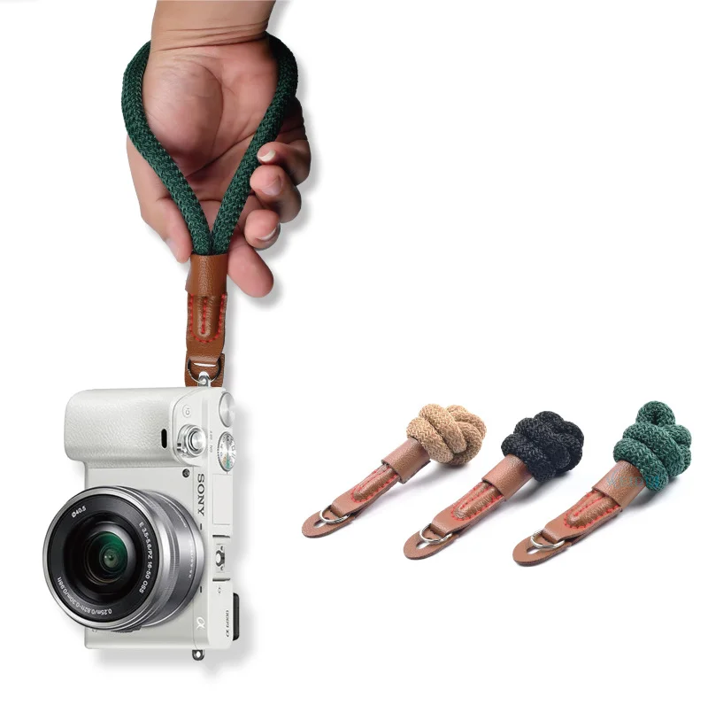 카메라 스트랩 손목 밴드 홀 코튼 24cm 고품질 카메라 핸드 손목 스트랩 블랙 (라이카 디지털 SLR 카메라 M8 M9 후지필름 X20 X 용)