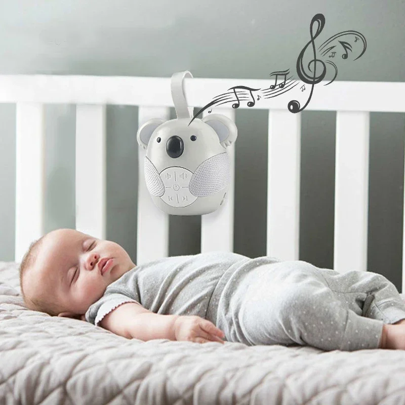 Newborn Portable Sleep Sound Machine Koala Soothing Music Player Sleep Monitor Home for Baby Room Stroller white noise machine baby monitor