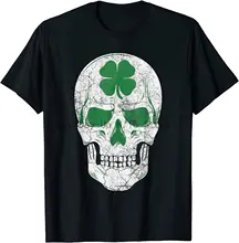 

St. Patrick's Day Green Shamrock Skull Irish Ireland Gift T-Shirt