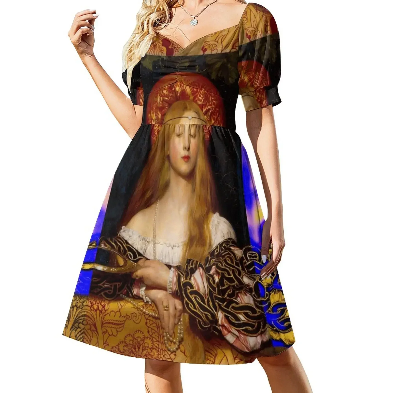 thumbnail image 1 of VANITY Mujer Belleza Moda Vestido de Manga Corta vestido para mujer Vestidos de verano para mujer Ropa de playa, 1 of 7