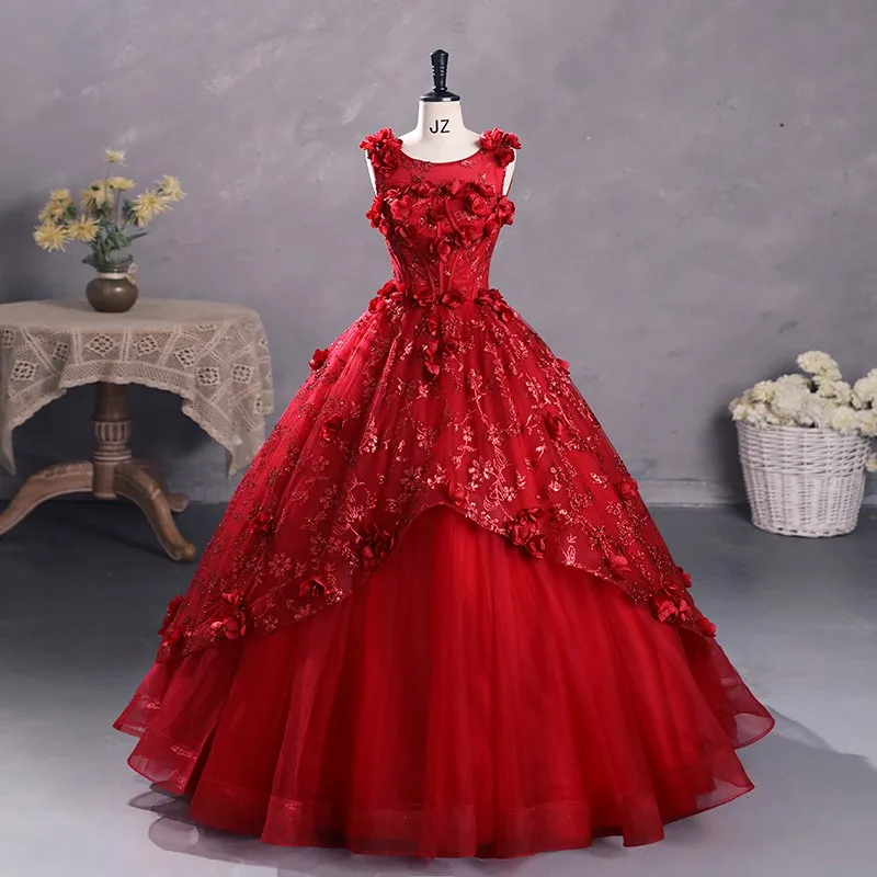 Vestidos De 15 A&ntilde;os Quincea&ntilde;eras Primrose Grass Shinny Quinceanera Dresses Flower Plus Size Ball Gown Prom Dress Mad