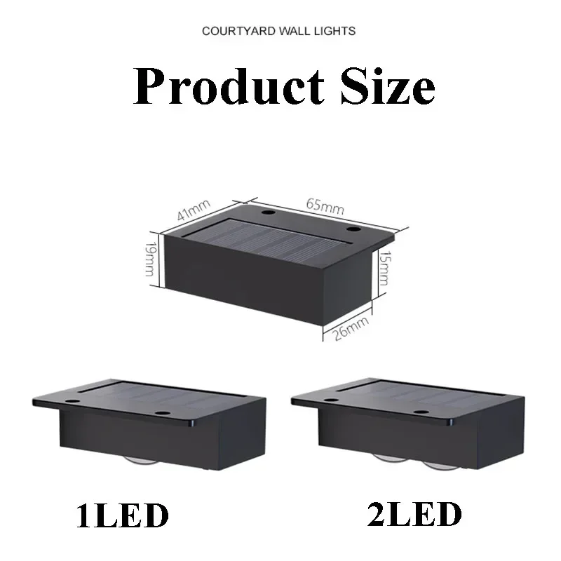 Outdoor Solar Fence Lights LED Solar Step Lights Waterproof for Gardens Paths Villas Walls Railings Lighting Decoration led wall lamp solar light solar led light
