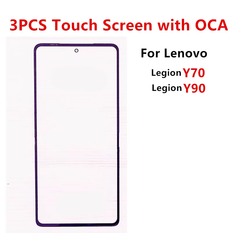 

Сенсорный экран для Lenovo Legion Y90 Y70, 3 шт./партия, переднее стекло, ЖК-дисплей, панель, крышка объектива, запасные части