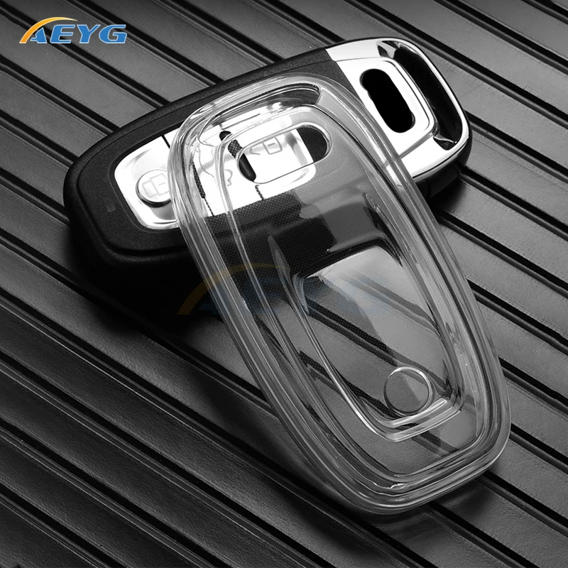 Luxurious TPU Car Remote Key Case Cover with Key Chain Accessories