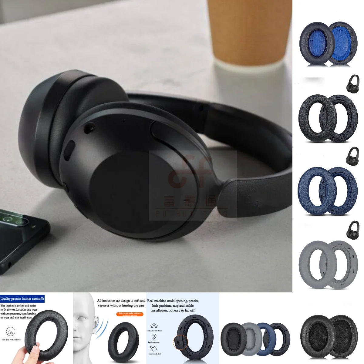 

Сменные подушки для наушников Sony WH-XB910 XB910N с шумоподавлением и экстра басами, Беспроводная Bluetooth-гарнитура, амбушюры с S