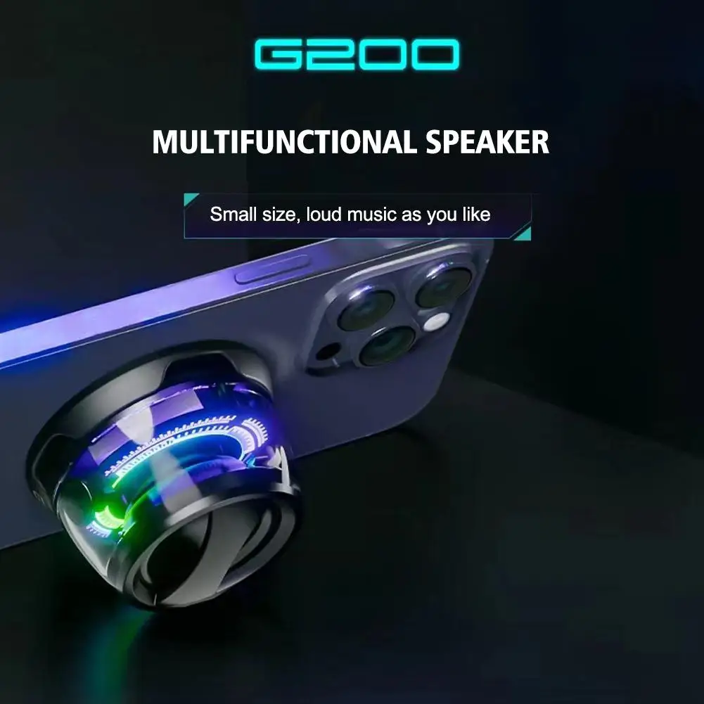 Portable Speaker Bluetooth HECATE G200 RGB Magnetic BT5.3 Mini Sound Box 7 Hours Playback Phone Holder