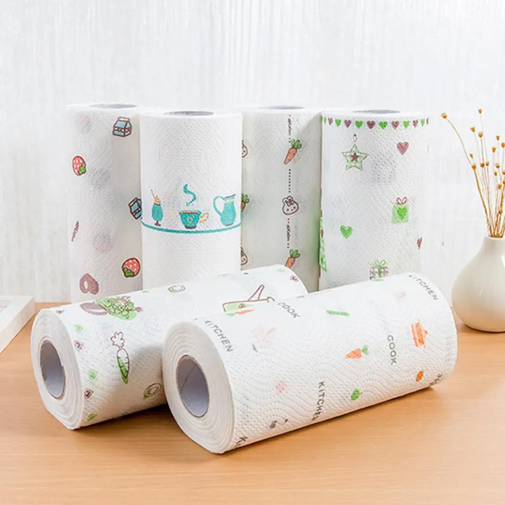 1RollDisposableKitchenCleaningRollPaperXmasOilAdsorbingPaper