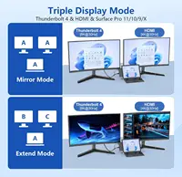 Suitable for Surface Pro 9,10,11,X docking stations, 7-in-1 with 4K HDMI port USB-C 100W charging,TF SD card reader, 7-in-1 hub - Image 3