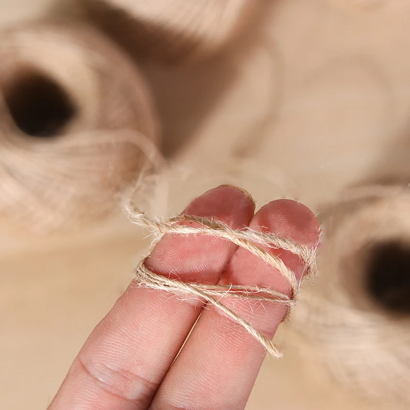 Long Gardening Crafts Bundling Packaging Linen Rope Jute Rope Natural Linen Twine Rustic String Cord DIY String 100m jute rope