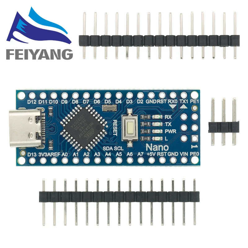 SAMIROB Nano Mit dem Bootloader-kompatiblen Nano 3.0-Controller für Arduino CH340 USB-Treiber 16 MHz Nano v3.0 ATMEGA328P/168P – Detail 9