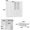 Armoire Wardrobe Closet Collection with Drawers & Hanging Rods, Closet Organizer, Armoire Wardrobes,Bedroom Funiture 6