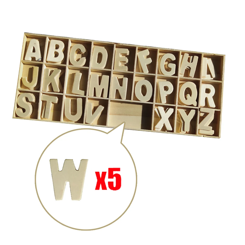 Fast Shipping Unfinished Wooden Alphabet Letters Set Wooden Letter Alphabet  Wall ABC Wall 