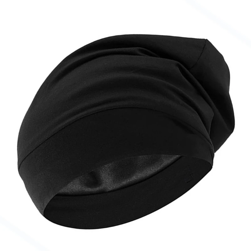 Silk Hair Bonnet for Sleeping Silky Lined Sleeping Caps for Woman and Man Night Hair Wrap Curly Caps