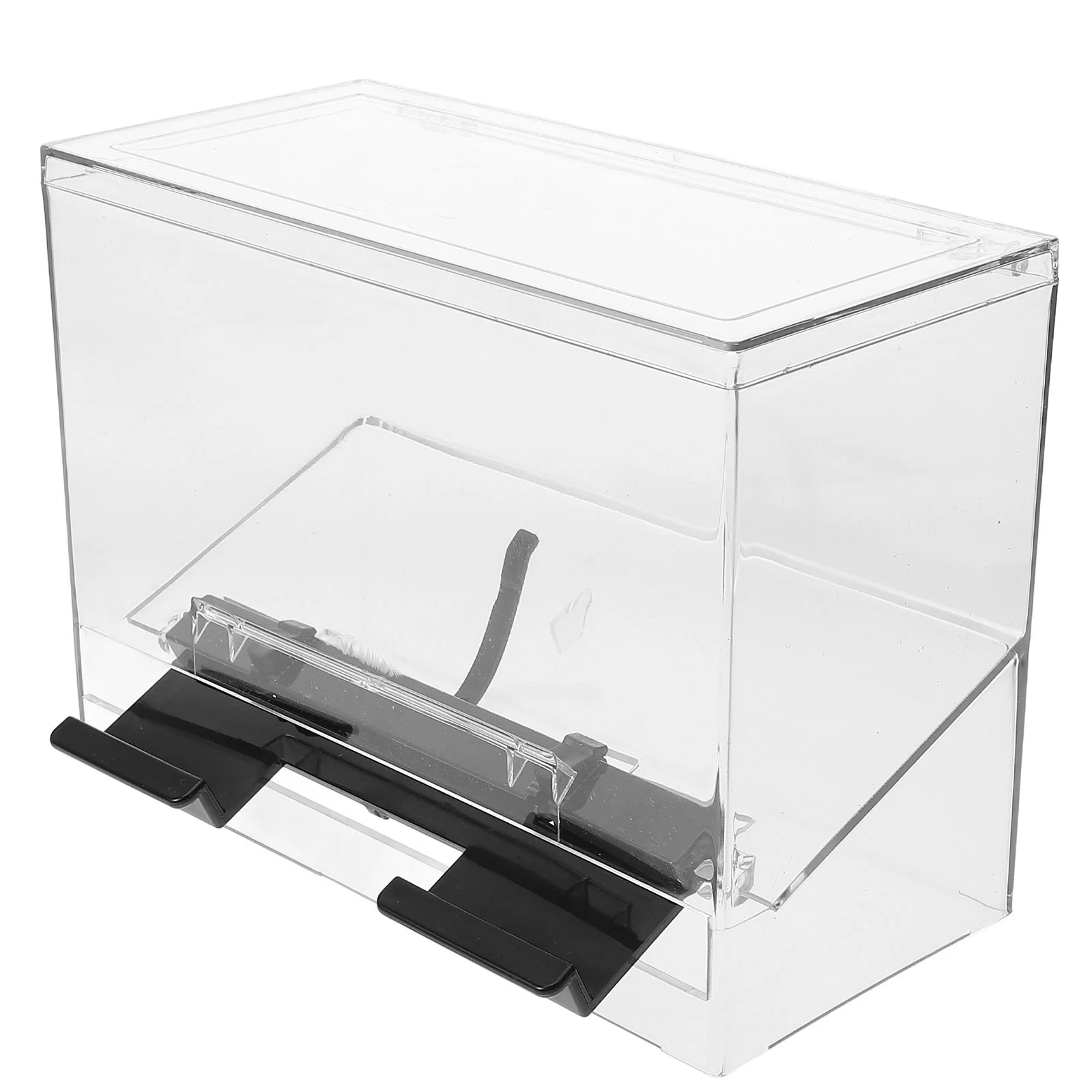 

Clear Restaurant Coffee Stirrer Box Pressing Straw Container Pressing Straw Dispenser Straw Bulk Storage Box Drinking Straw Case