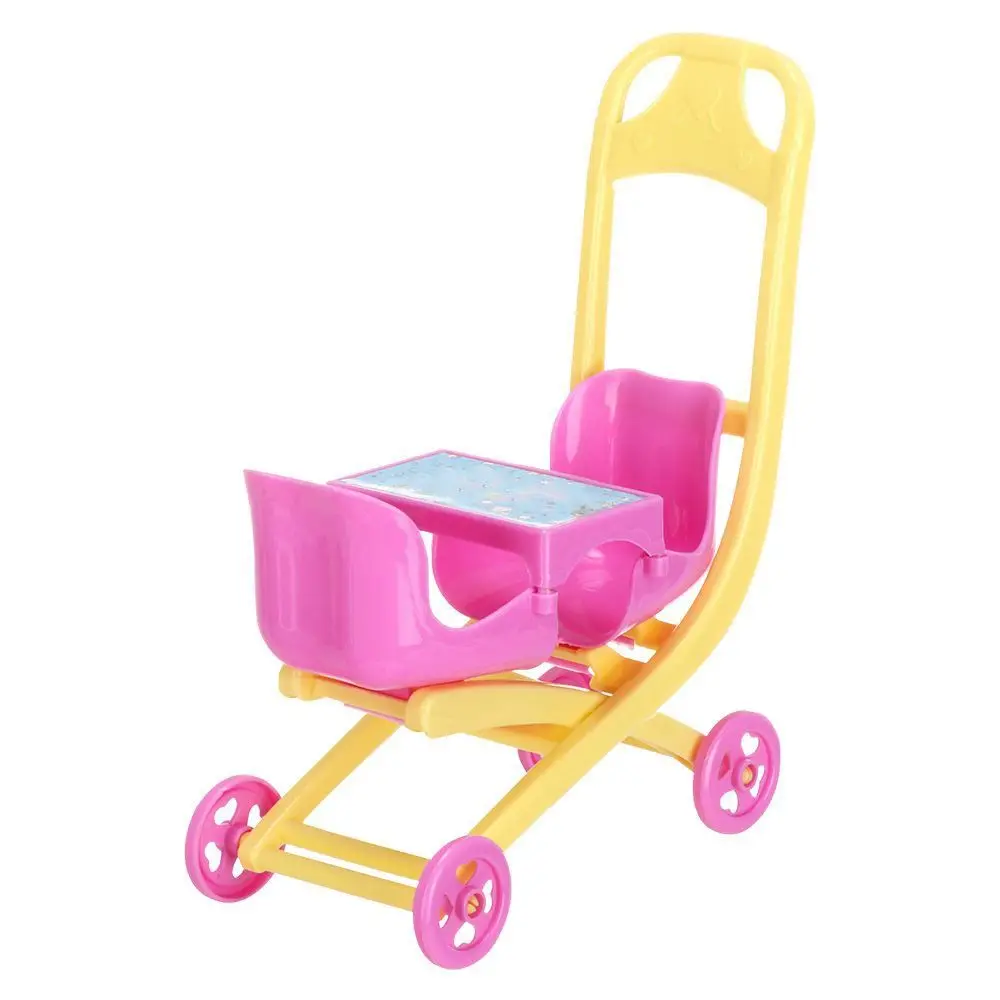 Photo Props Plastic Car Playing House Infant Carts Dollhouse Furniture Miniature Baby Stroller Dolls Accessories