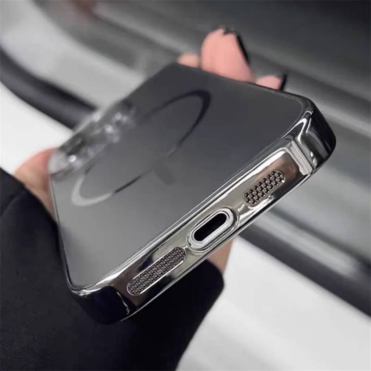 Luxury Frosted For Magsafe Lens Glass Protector Case For Iphone 16 15 14 13 12 Pro Max Magnetic Wireless Charge Cover Funda 5