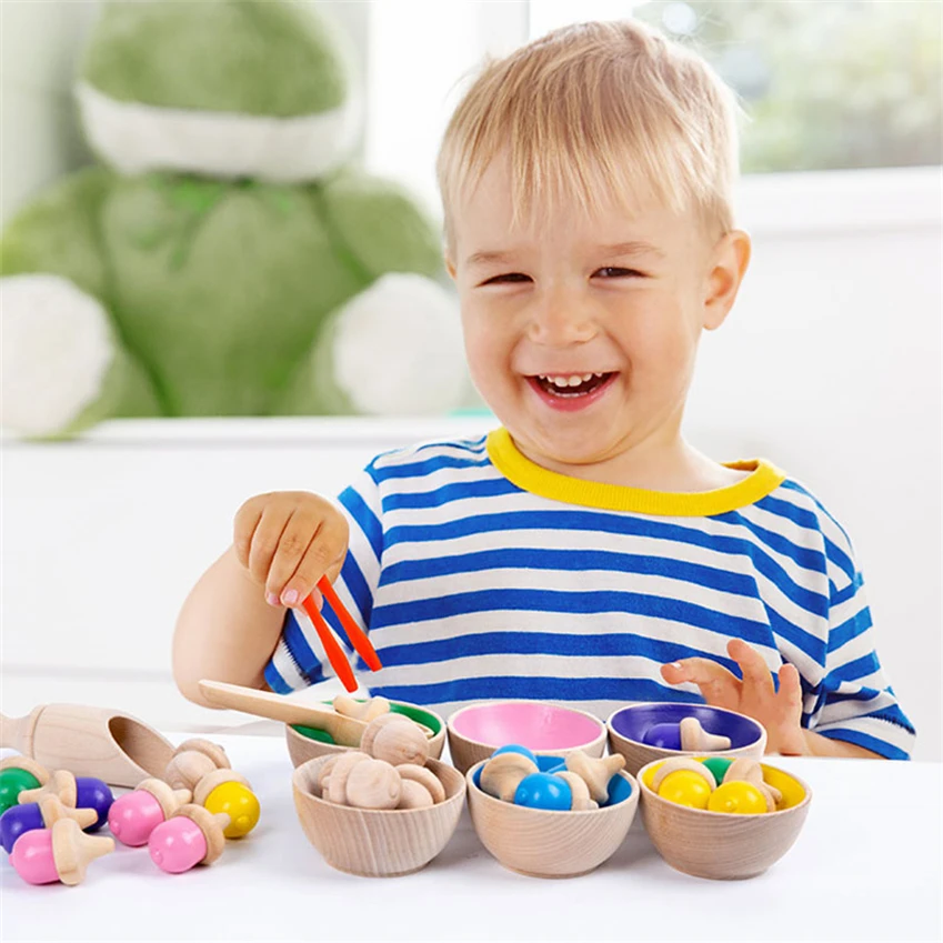 Montessori Materials Color Sorting Game Learning Eudcation Toys For Kids 2 To 4 Years Old Fine Motor Skill Children Gift C86Y
