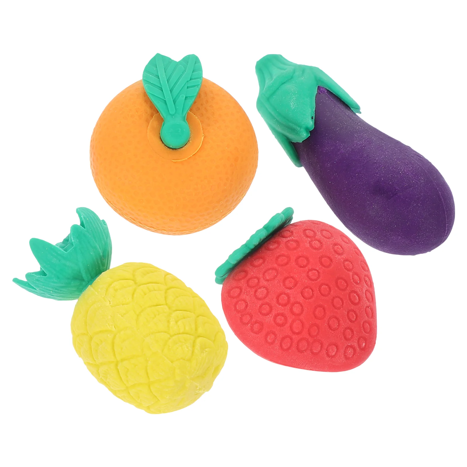 

4 Pcs The Gift Rubber Student Stationery Cute Eraser Mini Erasers For Kids Bulk Bulk Cartoon Kawaii Fruits