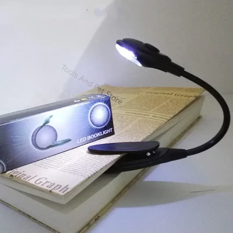 

1pcs Mini Flexible Clip-On Bright Book Light Laptop White LED Book Reading Light Lamp Reading Clip Light Portable Led Mini Lamp