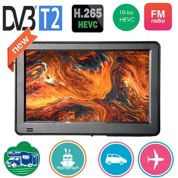 LEADSTAR Rechargeable D6 6 Inch 800*480 Portable Mini Tv With DVB-T2 ATSC ISDBT FM ATV USB Battery Pocket tv Watch Any Where