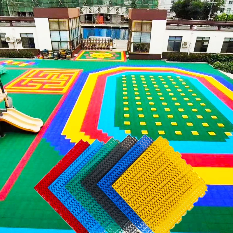 Plastic Floor Tile Interlocking Patchwork Floor Drainage Mat Garden Balcony Swimming Pool Bathroom Waterproof Non-slip Plastic Tile Grille Floor