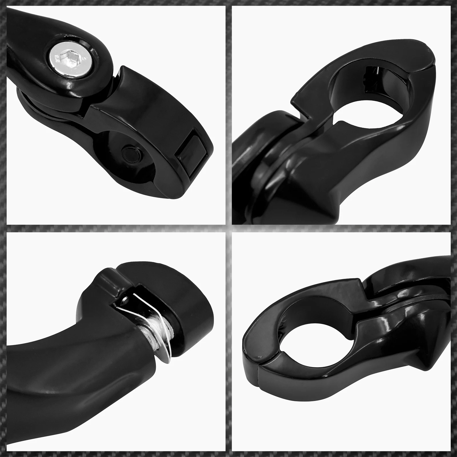 1-1/4" 32mm Highway Foot Pegs Foot Rest Short Mount Crash Engine Guard Black For Harley Touring Electra Road Glide Sportster