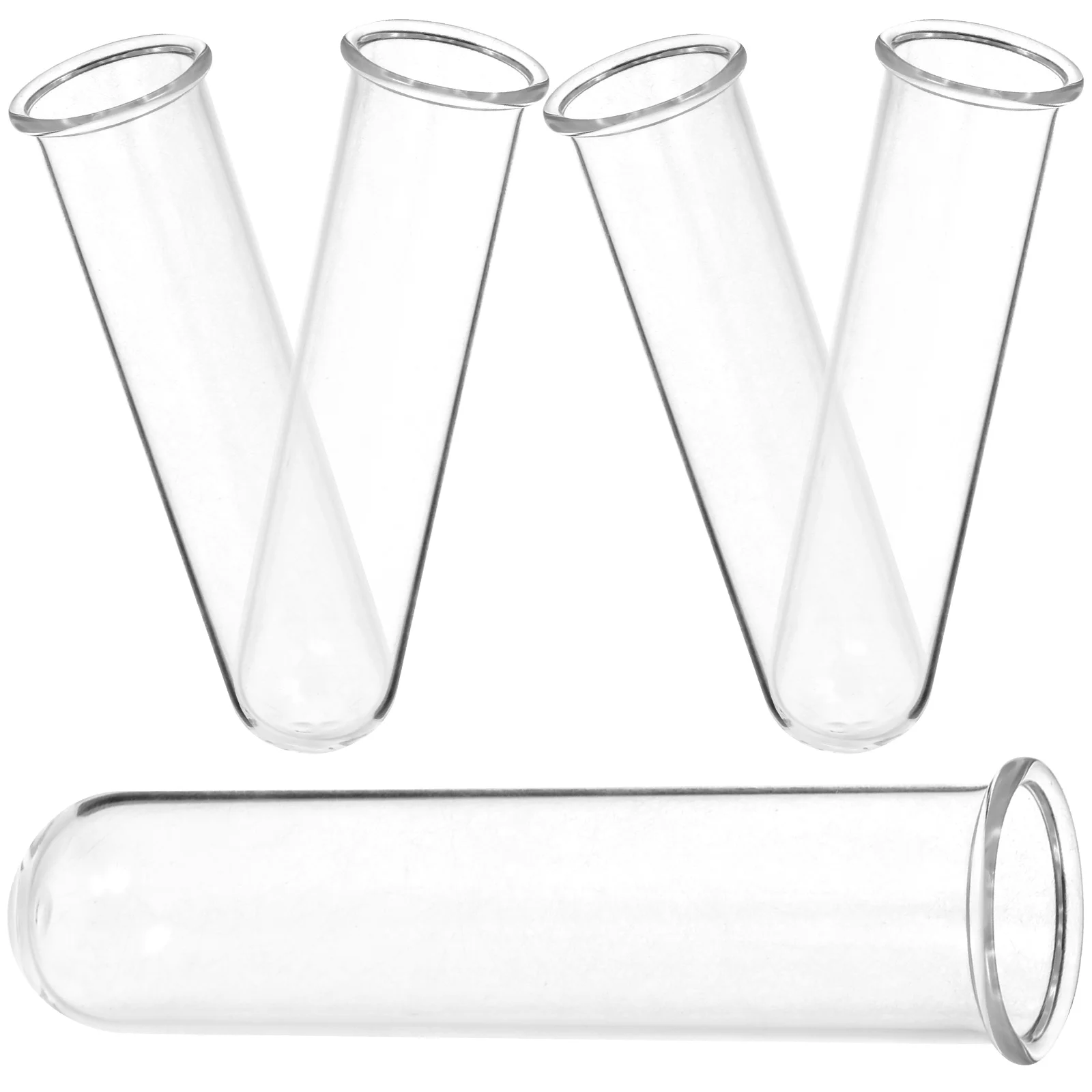 5 Pcs Test Tube Vase Vases Glass Tubes for Plants Flower Hose Small Terrarium Planters Propagation Hanging Office Desk 4